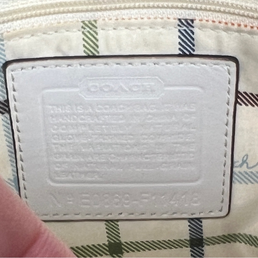 Vintage Legacy Coach Bleecker 11418 Shoulder Crossbody Flap Bag White - Picture 9 of 16